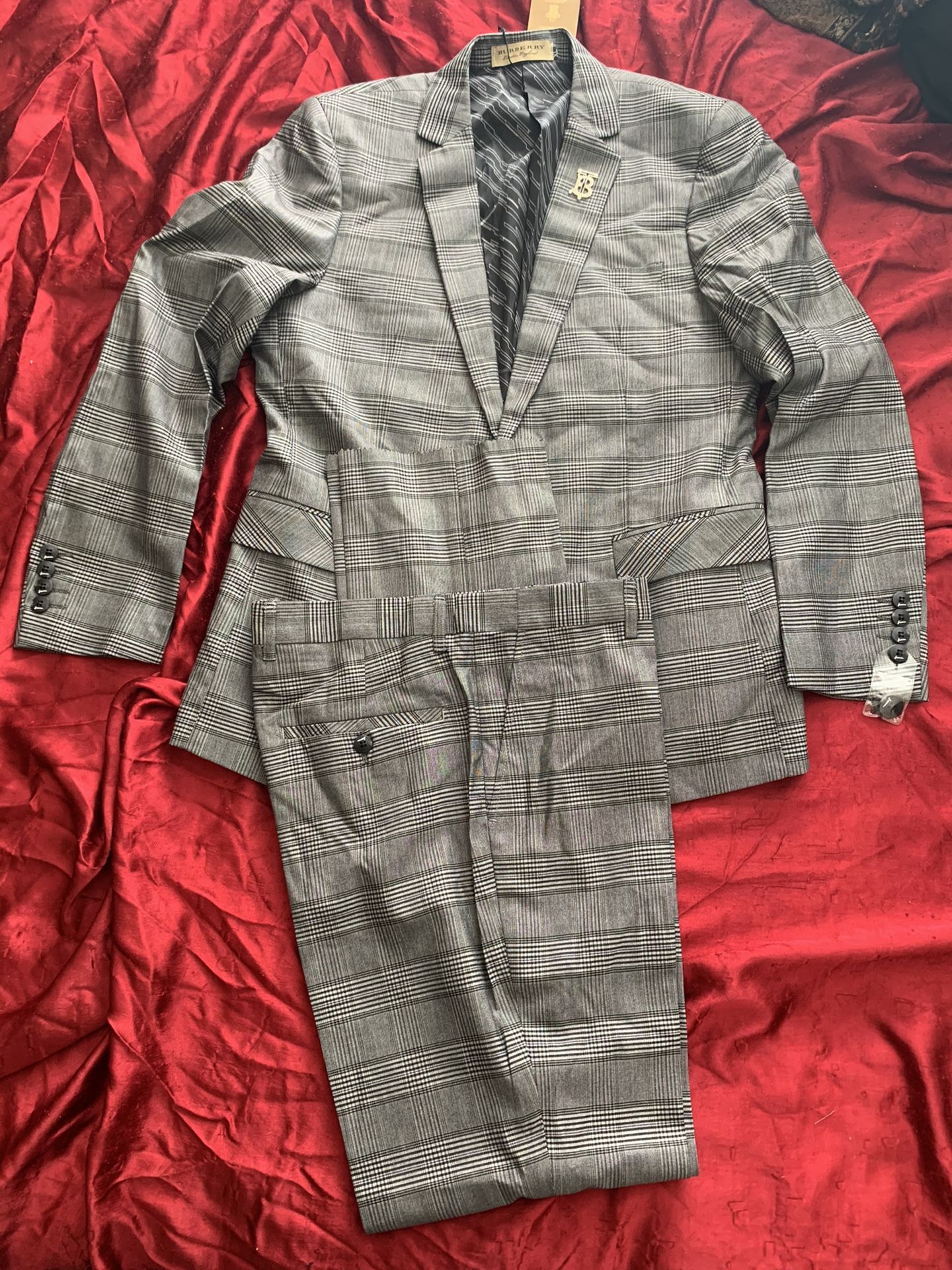 Grey Pin Striped Suit (2 Piece)