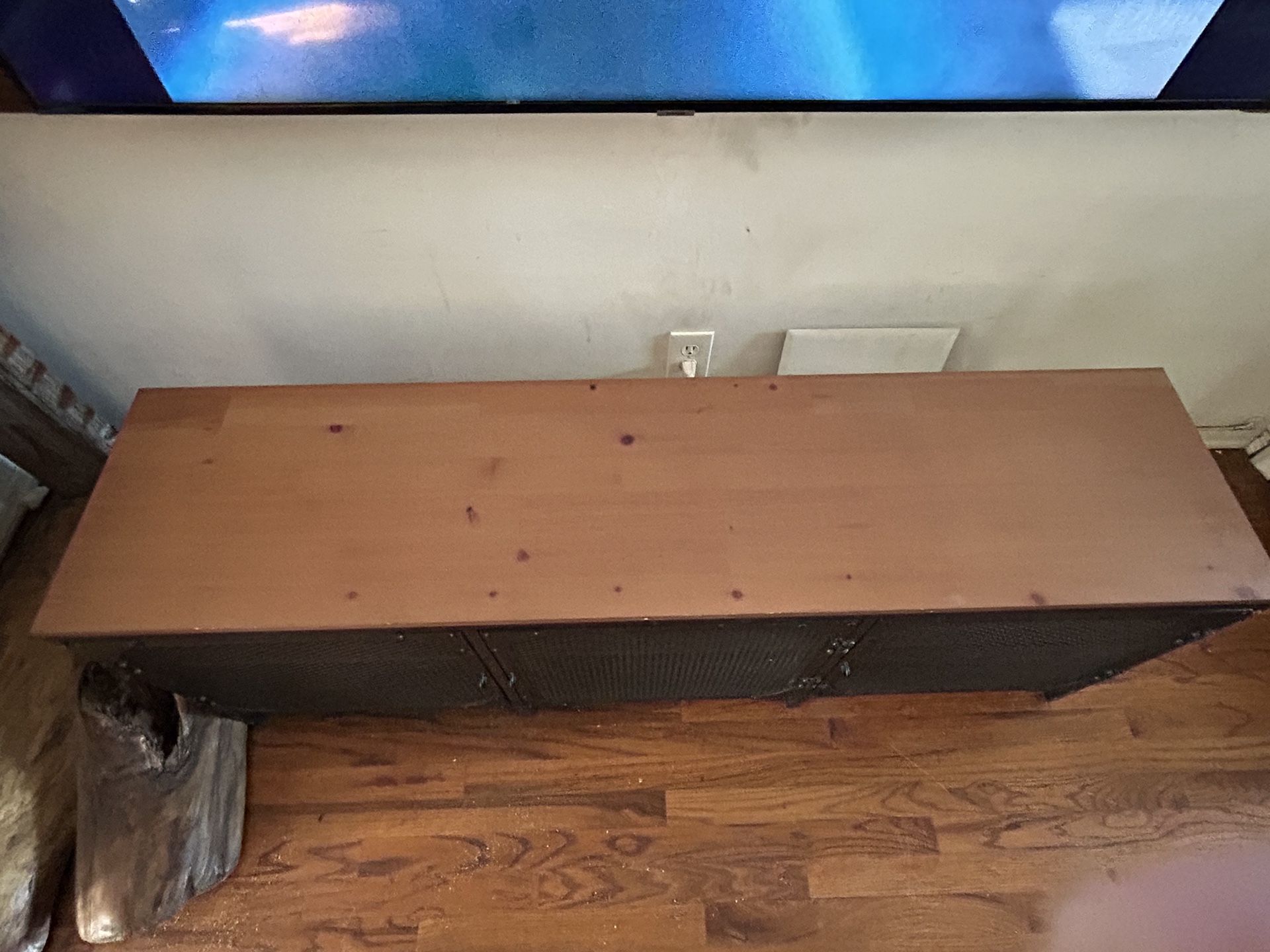 Steel Cabinet With Wood Top And Shelf 