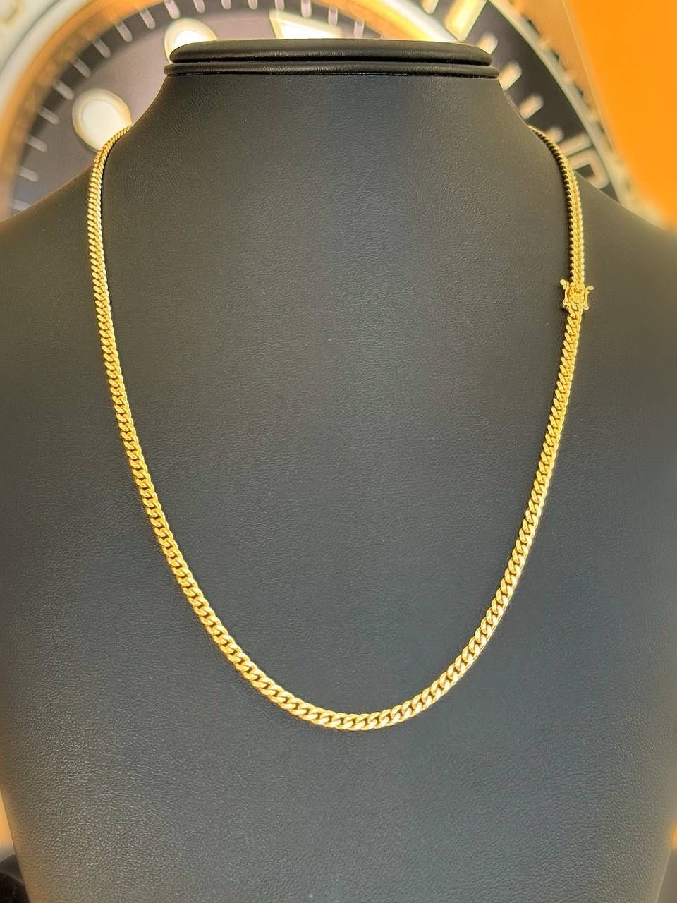 10k solid Yellow Gold brand New Cuban link 21.5β Chain necklace 17.8 grams 3.4mm
