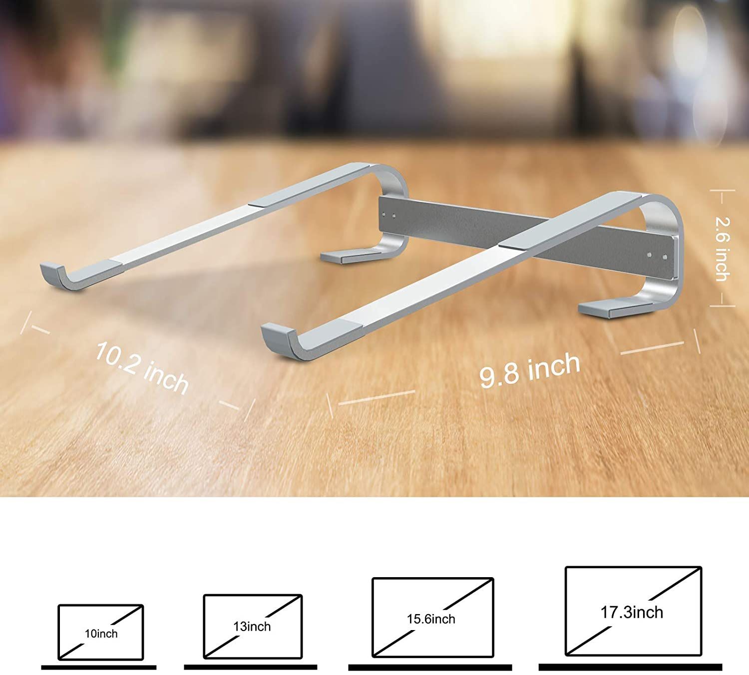 Laptop Stand for Desk, Computer Stand Riser for Desk,Ventilated Ergonomic Aluminum Notebook Stand Compatible with MacBook Air Pro Dell XPS HP 11 14 15
