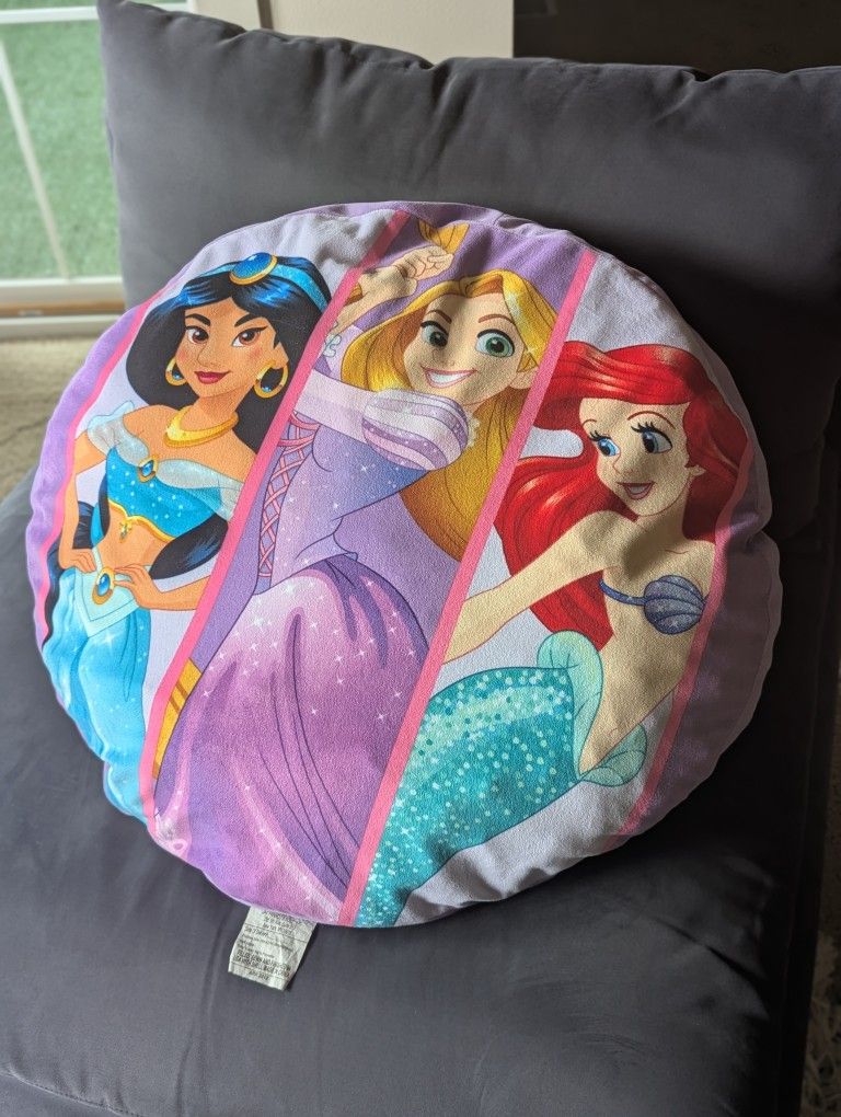 Disney Princess Plush Pillow (Jasmine, Rapunzel, Ariel)