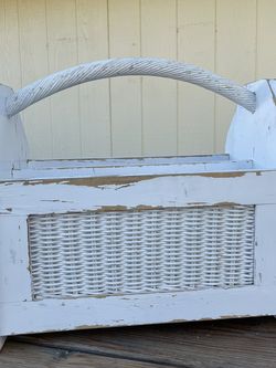 Wood and Wicker Carrier