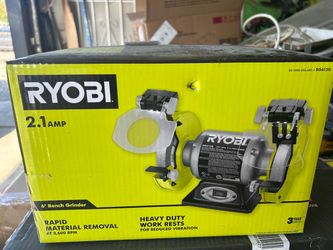 Ryobi BG612G 6-Inch Bench Grinder 2.1 Amp