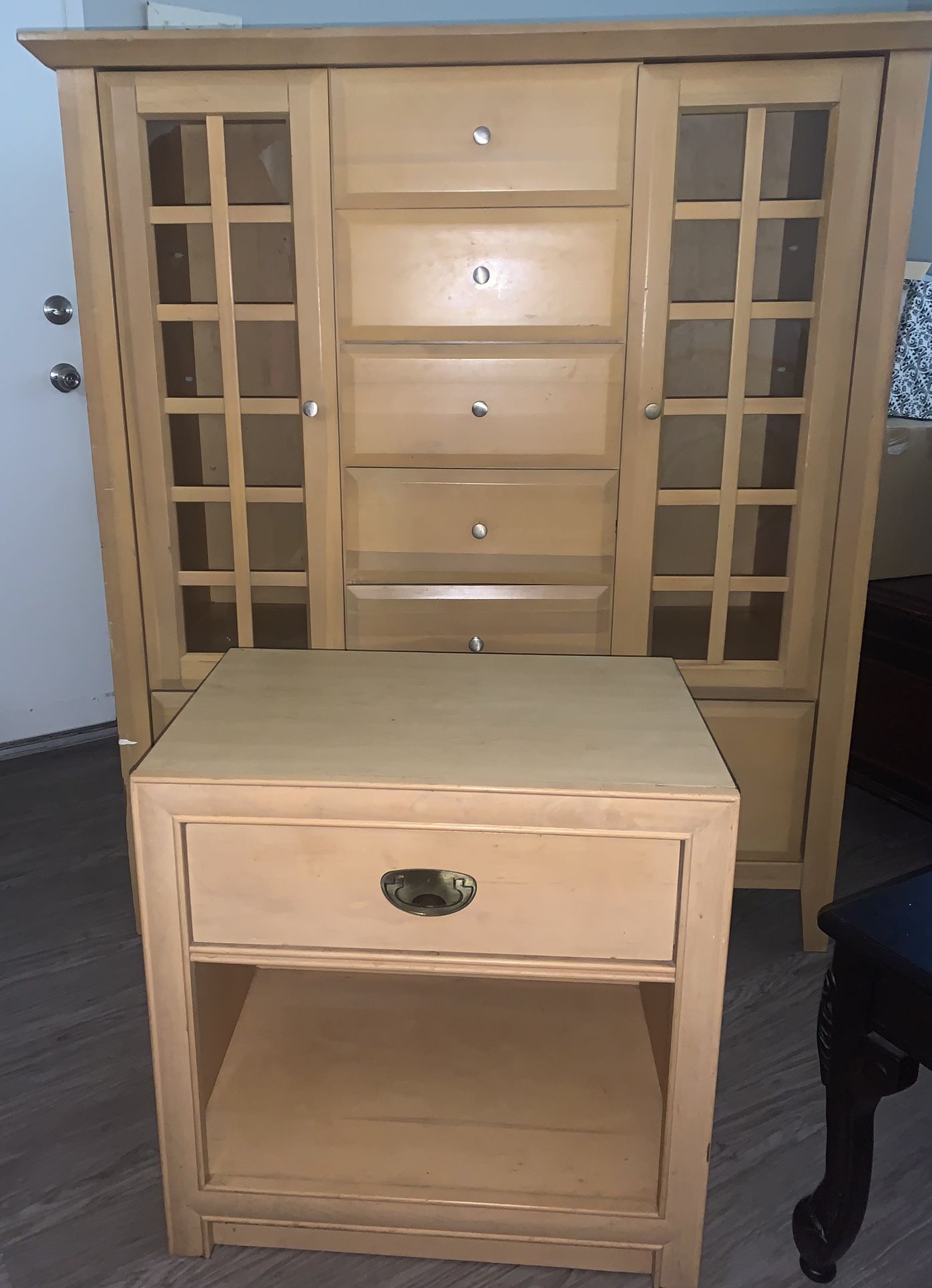 Wood Dresser And Nightstand