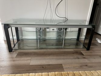 Bell’o Open Storage Glass TV Stand