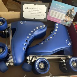 Blue Quad Roller Skates Size 6 Women’s 