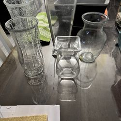 Clear vases 5ct