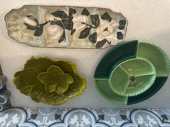 Vintage Ceramic Serving Dishes Set of 3