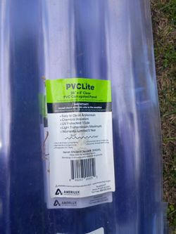 PVCLite 26x 8 clear PVC corrugated panels