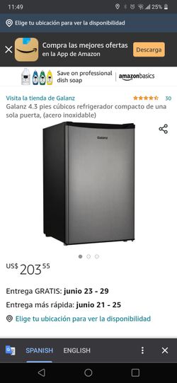 Galanz 4.3 Cu ft Single Door Compact Refrigerator with Chiller