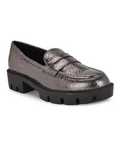 Nine West Women's Maibel Loafer, Pewter 060, 9
