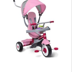 Radio Flyer 4 in 1 Stroll N Trike Infant & Toddler Adjustable Stroller Trike Bicycle
