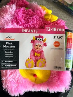 Pink monster baby costume