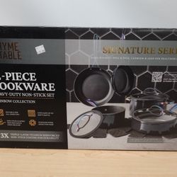 12Pc Thyme & Table Signature Cookware Set – Black Rainbow