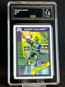 1990 Marvel Universe 🔥 Ultron 🔥 GMA 7.5 NM+ 💎 - Super Villians