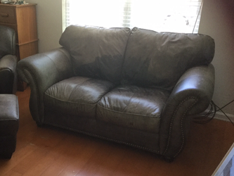 Brown Leather Couch