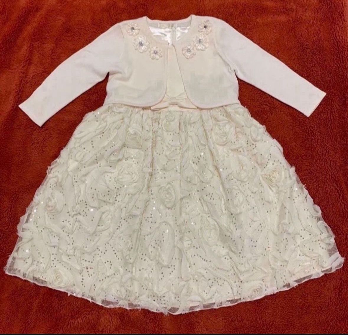 Beautiful Dress with Long sleeve bolero cardigan