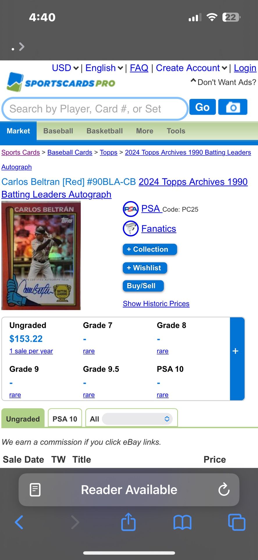 2024 Topps Archives 1990 Batting Leaders Autograph, Carlos Beltran [RED]