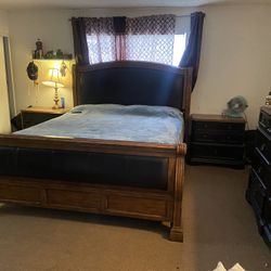 Used wooden bedroom.