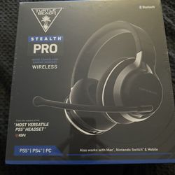 New Turtle Beach Stealth Pro Wireless Over-Ear Bluetooth Headphones TBS-3365-01