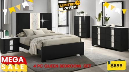 4 PC QUEEN BEDROOM SET