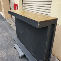 Nice Gold Top Wooden Bar With Shelving Address In Description 