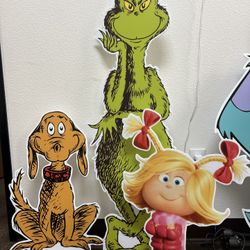 Grinch/cindy Lou Who/ And Dog Props 