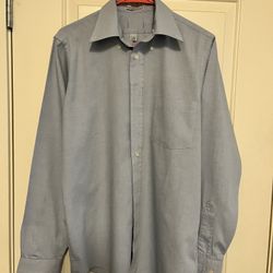 Men’s - Pinpoint - Blue - Dress Shirt