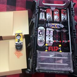 Tech Deck Fingerboard  Ramp + Carrying Case and Boards