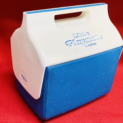 Vintage Igloo Little Playmate Cooler Personal Lunch Ice Box 6-Pack Blue 