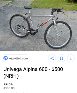 Mountain Bike Univega Chromoly Alpina Sport Oversized