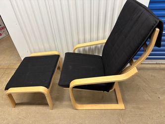 IKEA Poang chair and ottoman