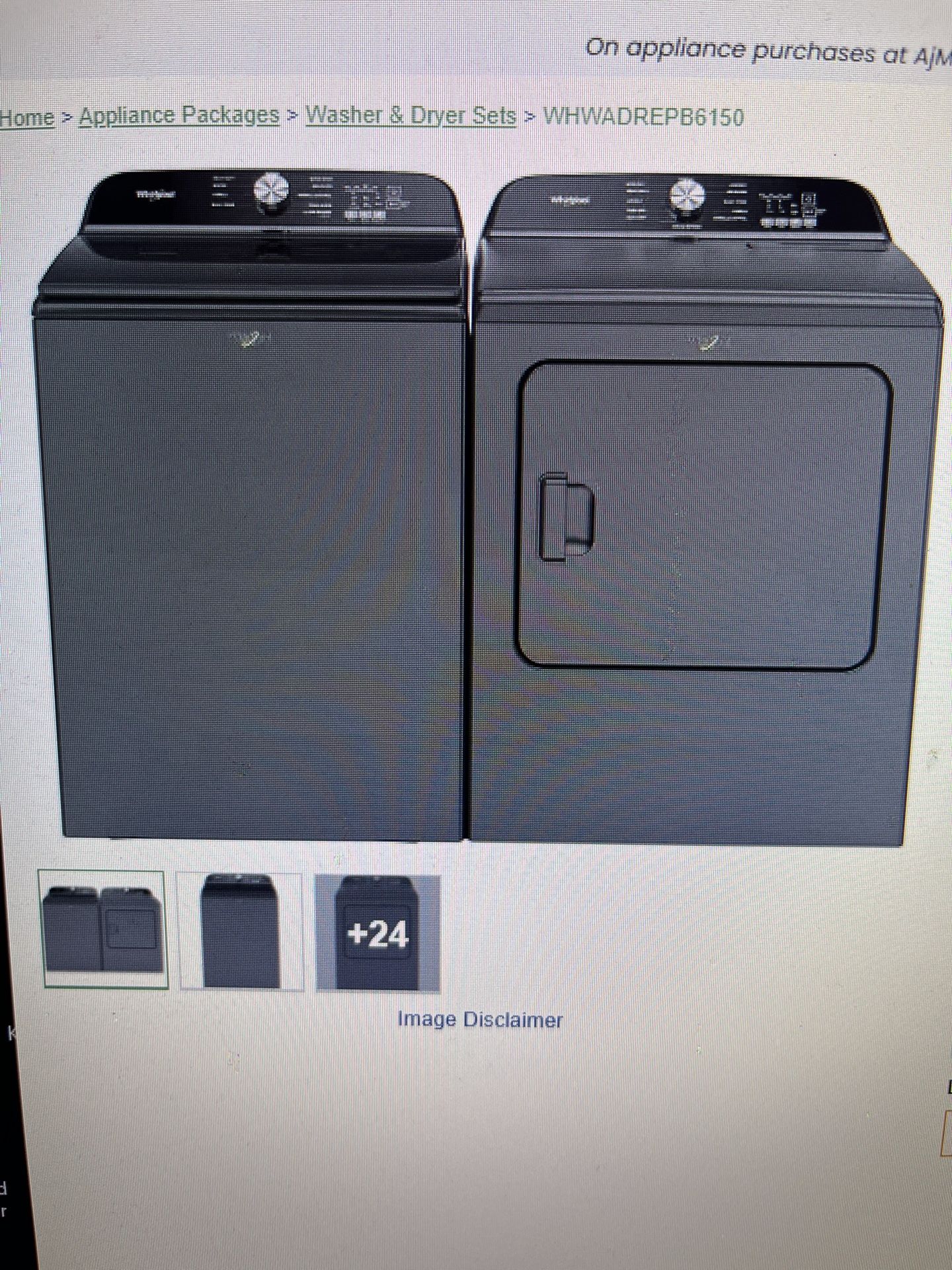 LG WHIRLPOOL WASHER AND DRY SET