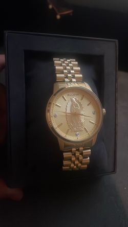 Bulova Gold-Tone Virgin Mary Watch