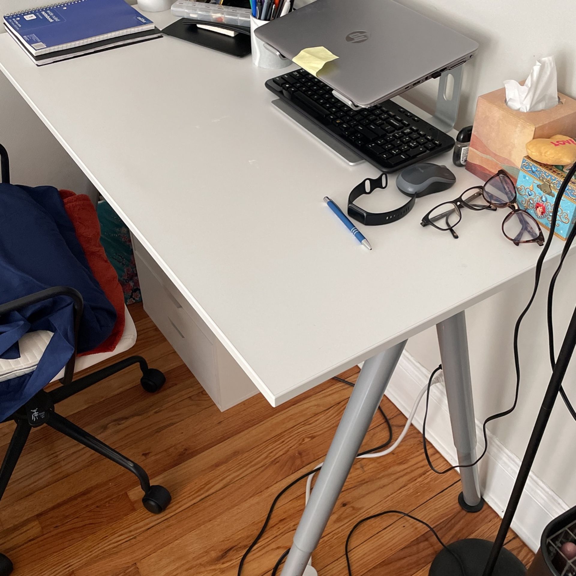 White IKEA Desk