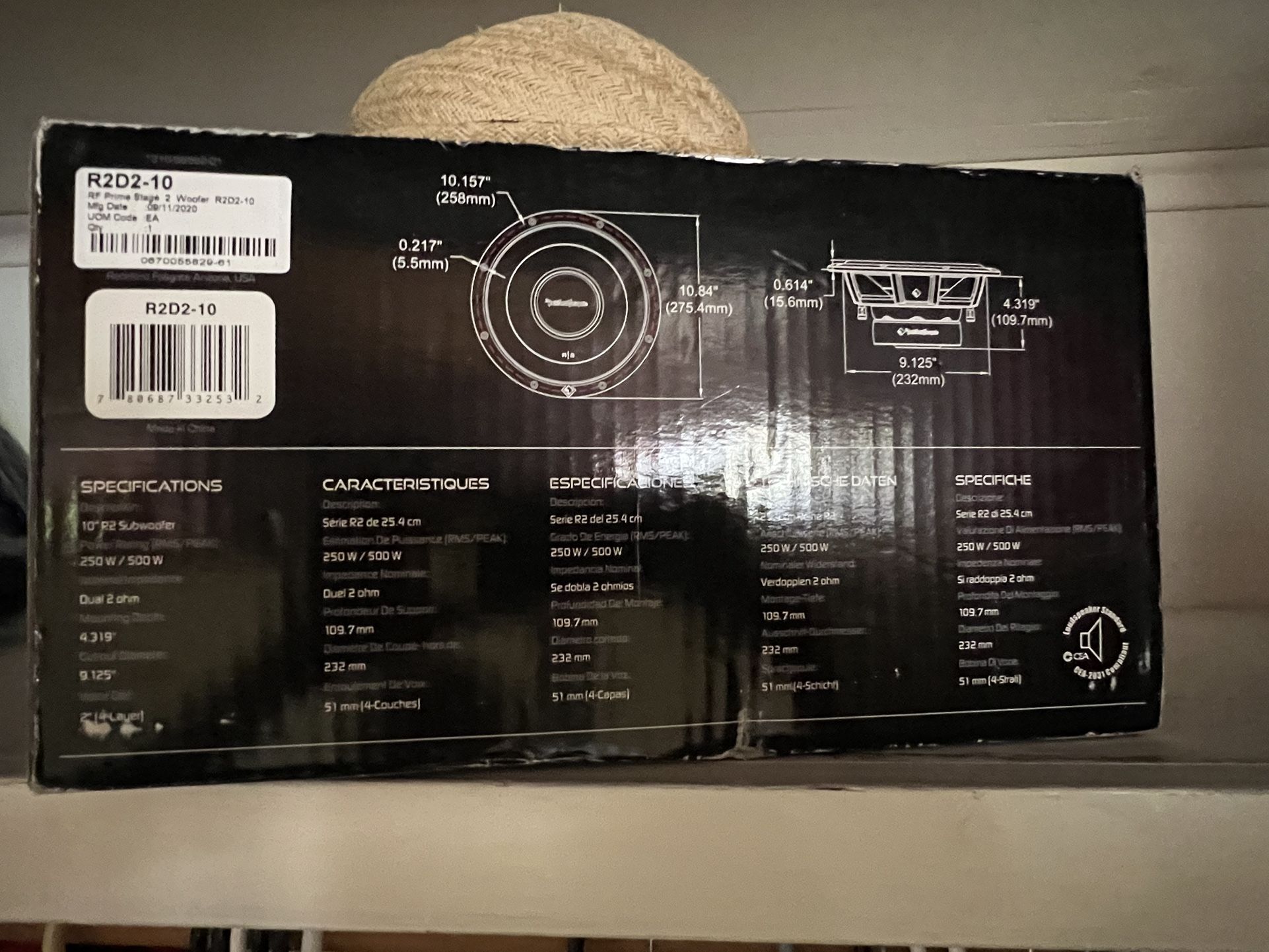 10in Rockford Fosgate Subwoofer (still In Box New)