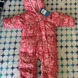 Baby Girl Columbia Snuggly Bunny Heavyweight Bunting 6-12 Months