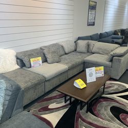 COMFY NEW LIMA SECTIONAL SOFA AND OTTOMAN SET ON SALE ONLY $1099. IN STOCK SAME DAY DELIVERY 🚚 FINANCING AVAILABLE 