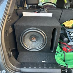 12" Subwoofer And 5 Channel Amp