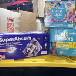 Diapers  Size 6,5 and 3T