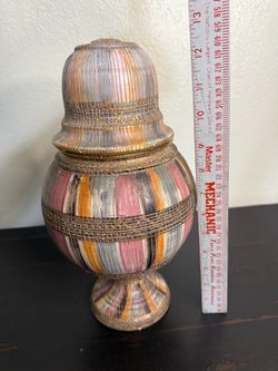 Aldo Londi Bitossi Sgraffito Seta GRAFFITO 1960 Italy Gold Detailing Pottery HTF RARE