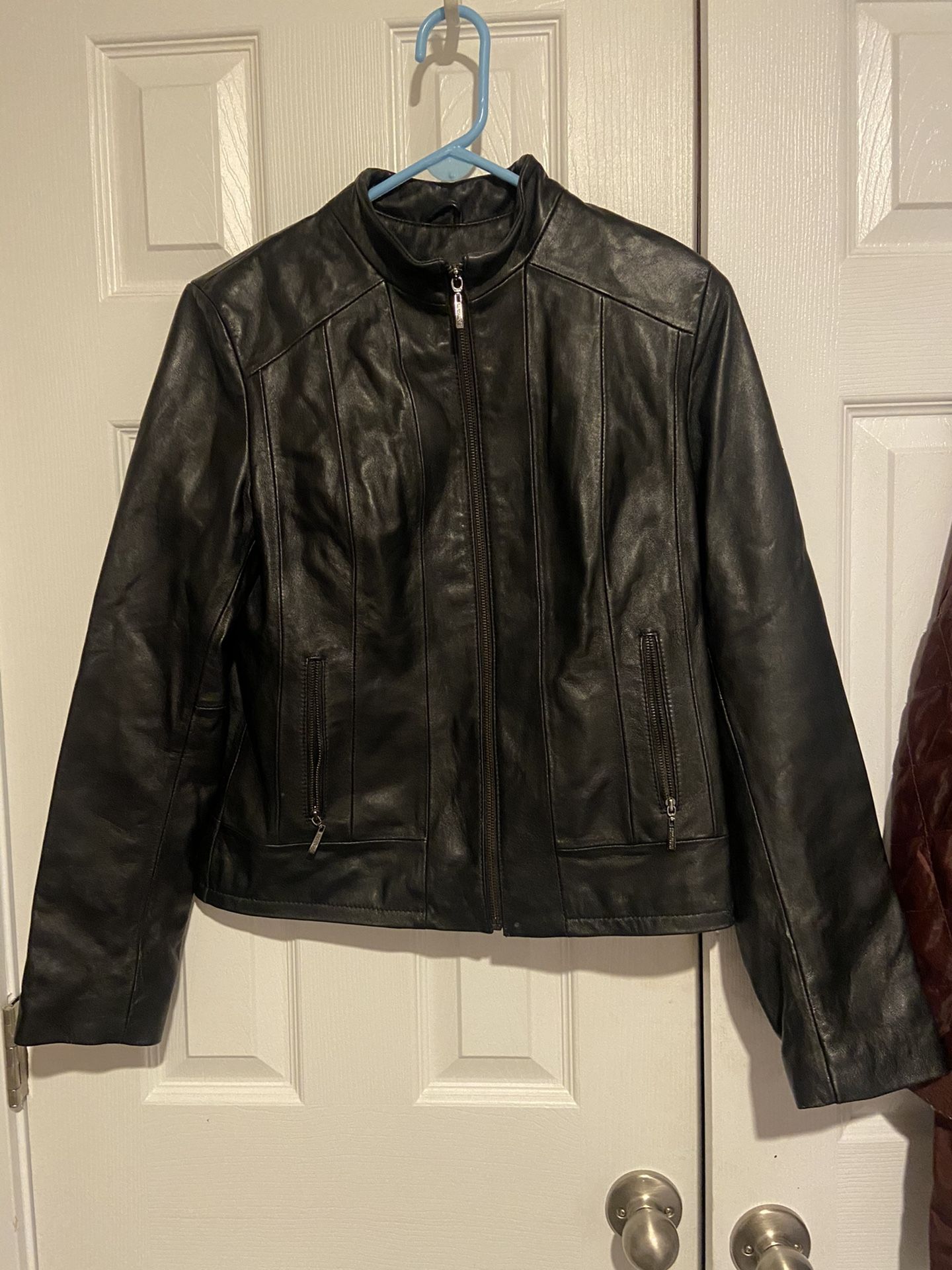 Kenneth Cole Genuine Leather Jacket Women's Size M