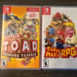 Super Mario Bros RPG  & Captain Toad Treasure Tracker Nintendo Switch