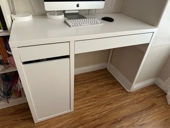Desk (white, 41 3/8 x 19 5/8”)—Good condition : $50 OBO