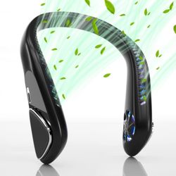 Bladeless Neck Fan - Portable Neck Fan with 3 Wind Speed,USB Rechargeable Personal Neck Fan