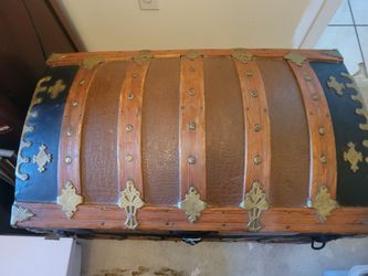 Ornate steamer trunk