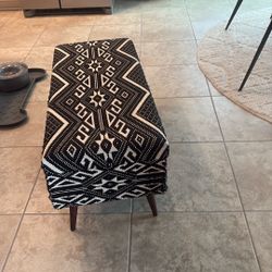 White And Black Bench Indoor