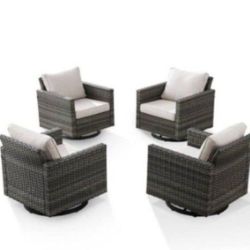 Four Piece Patio Furniture Set Patio Rocking Chairs Patio Swivel Rocking Chairs Brand New Patio Chair In The Box 🆕🆕