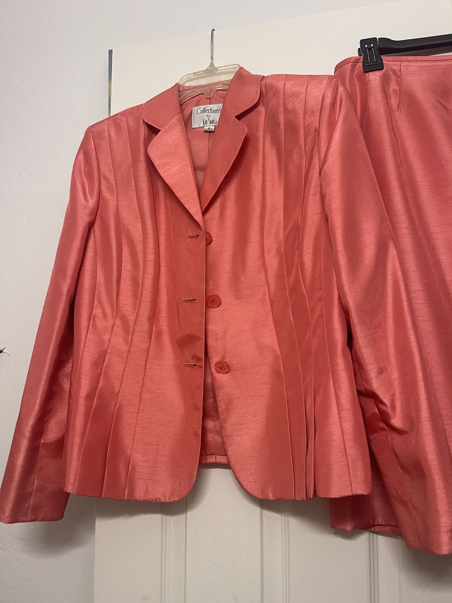 Apricot Silk Suit Size 8