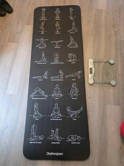Retrospec Yoga Mat with Printed Pose Guide